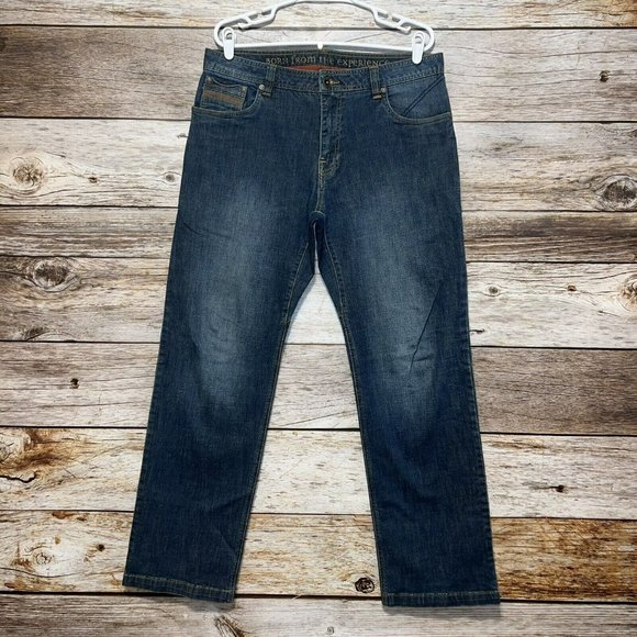 Prana Other - prAna Denim Blue Jeans Mens Size 34x32 Medium Wash Straight Leg Stretch